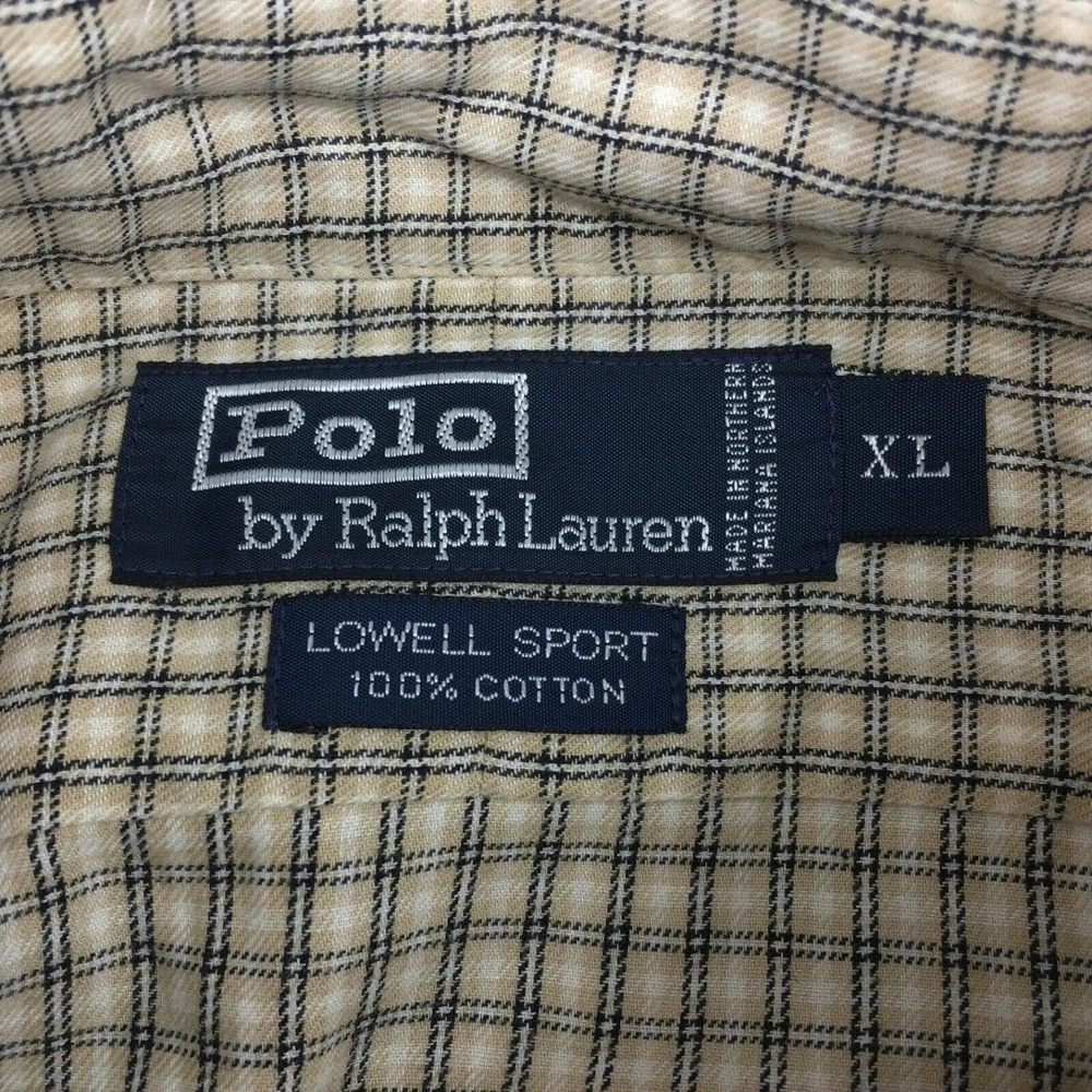 Polo Ralph Lauren Lowell Sport‎ Plaid Button Down Shirt Men's XL Pony Logo